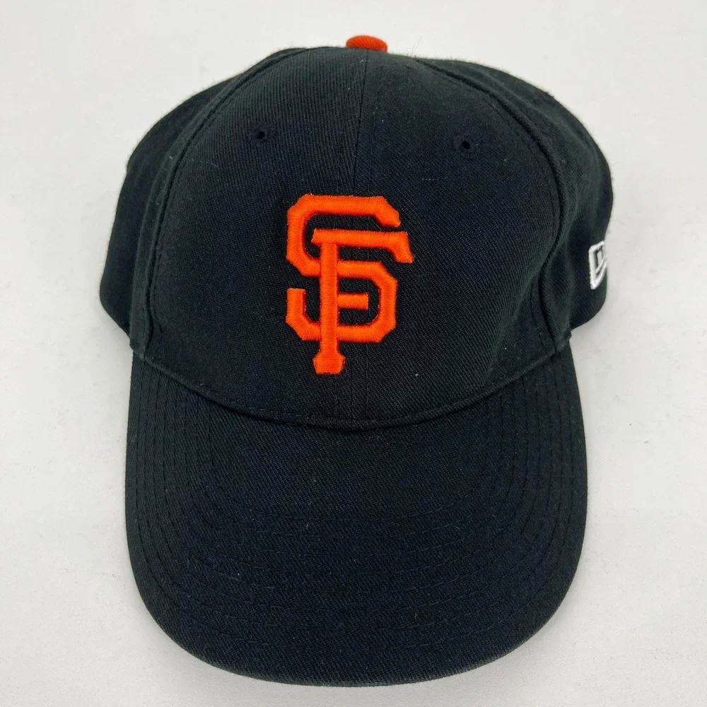 New Era San Francisco Giants Youth Baseball Cap Black Orange MLB Hat